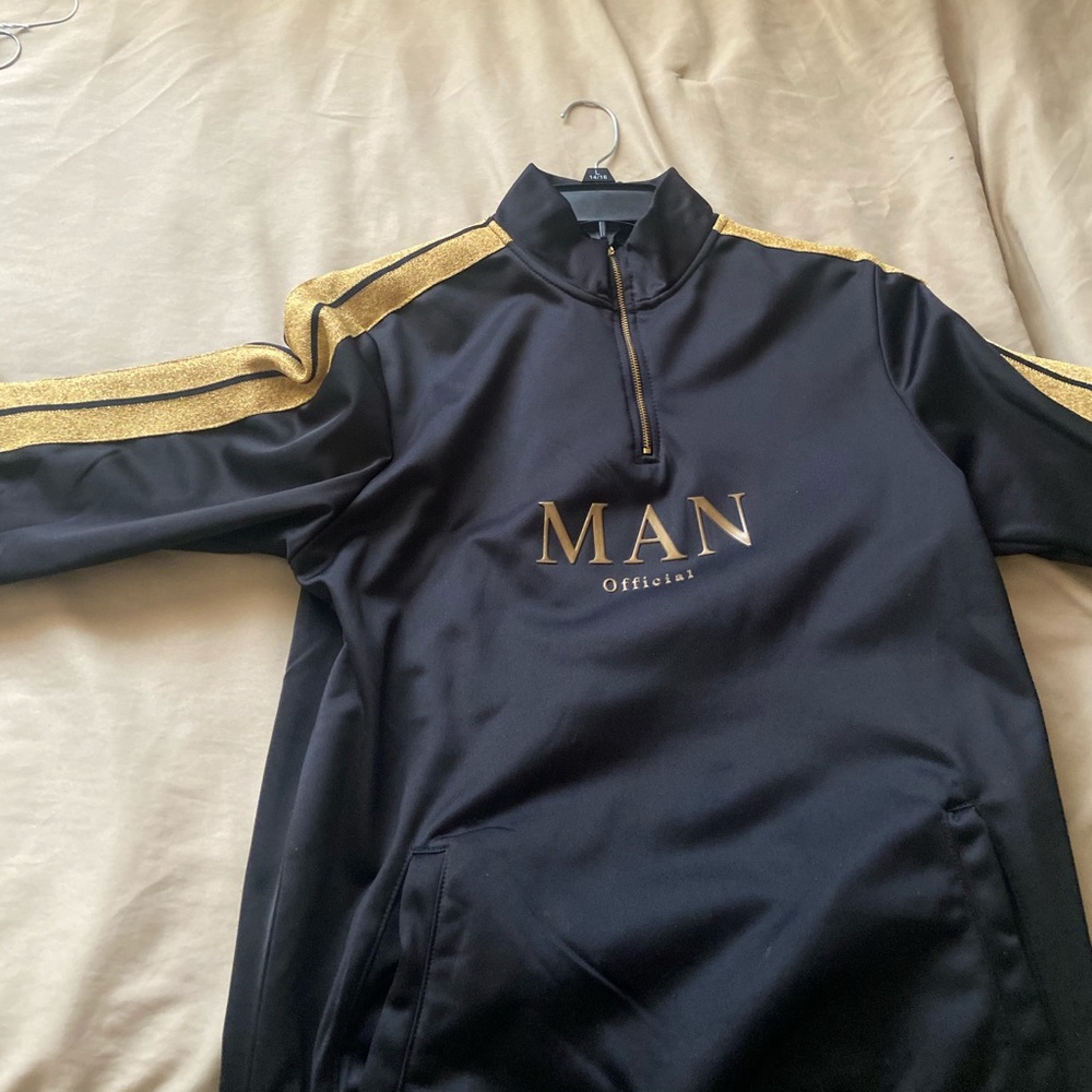 Black and Gold boohooMAN jacket
